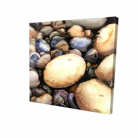 FONDO 16 x 16 in. Beach Pebbles-Print on Canvas FO2778042
